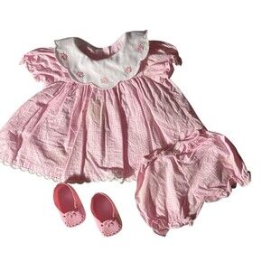 Pleasant Company American Girl Doll Bitty Baby Pink Birthday Outfit Shoes READ